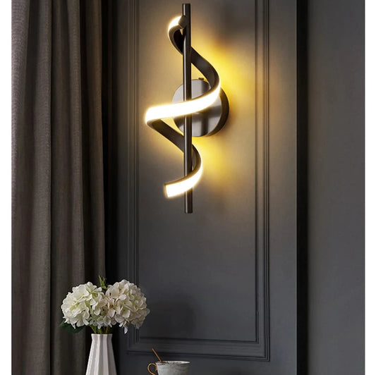 Applique Murale Design Italien Moderne Led en forme de spirale