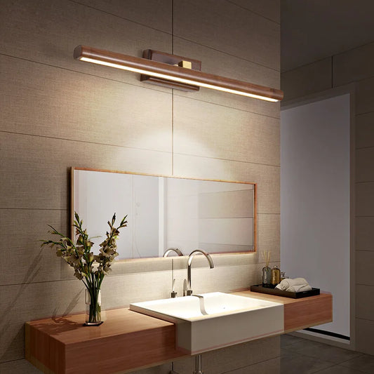 Applique Murale Salle de Bain en Bois LED Orientable